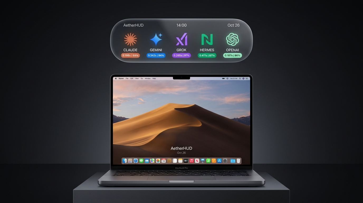 AetherHUD on macOS Sequoia Desktop